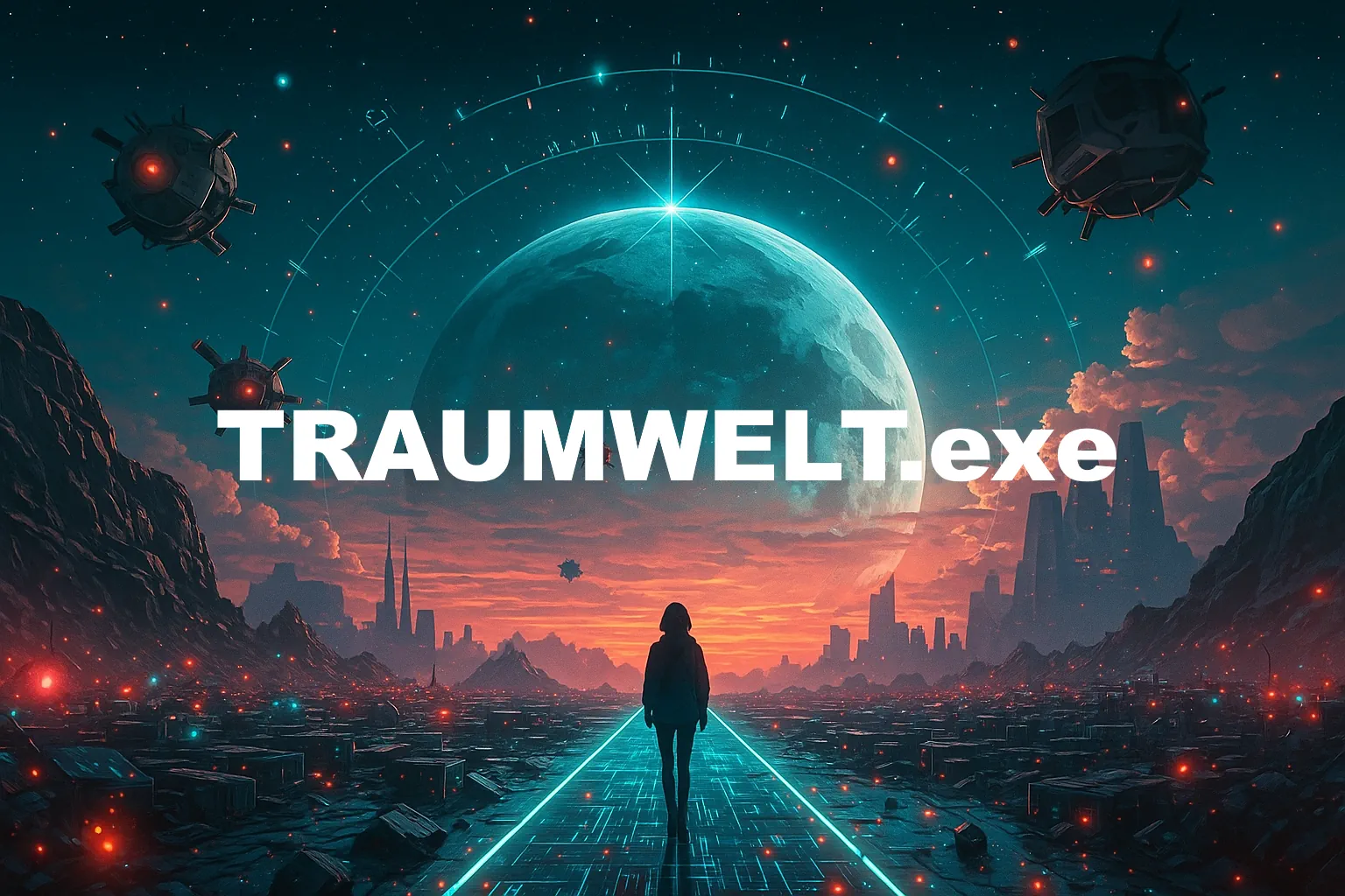 Traumwelt.exe Banner mit Schriftzug